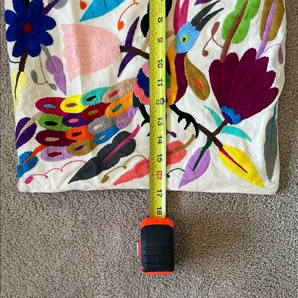 Handmade Mexican Colorful Embroidered Tote Bag